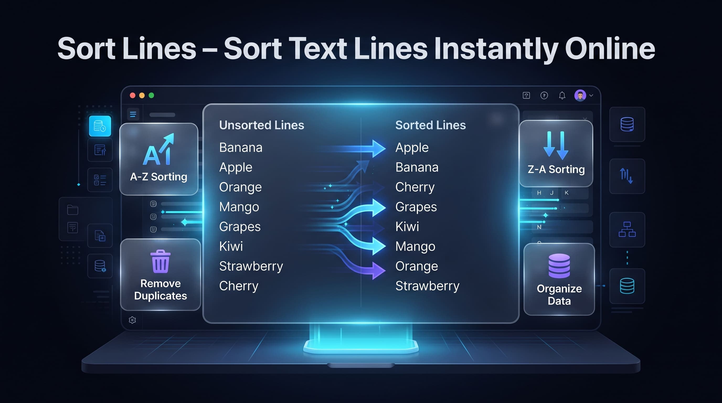 How to Sort Lines Online